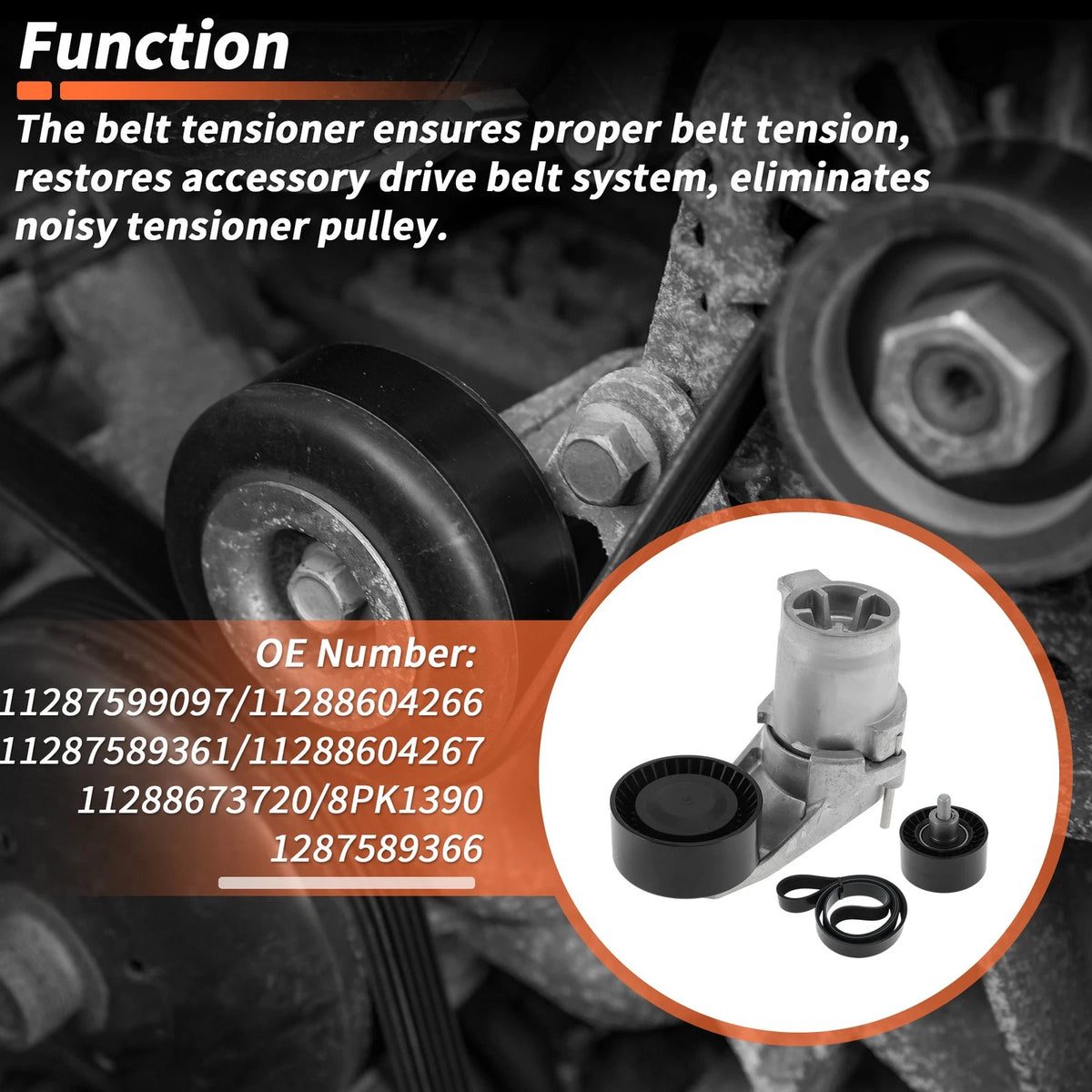 Set Drive Belt Tensioner Kit for BMW 535i (2011 - 2016)