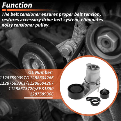Set Drive Belt Tensioner Kit for BMW 535i (2011 - 2016)