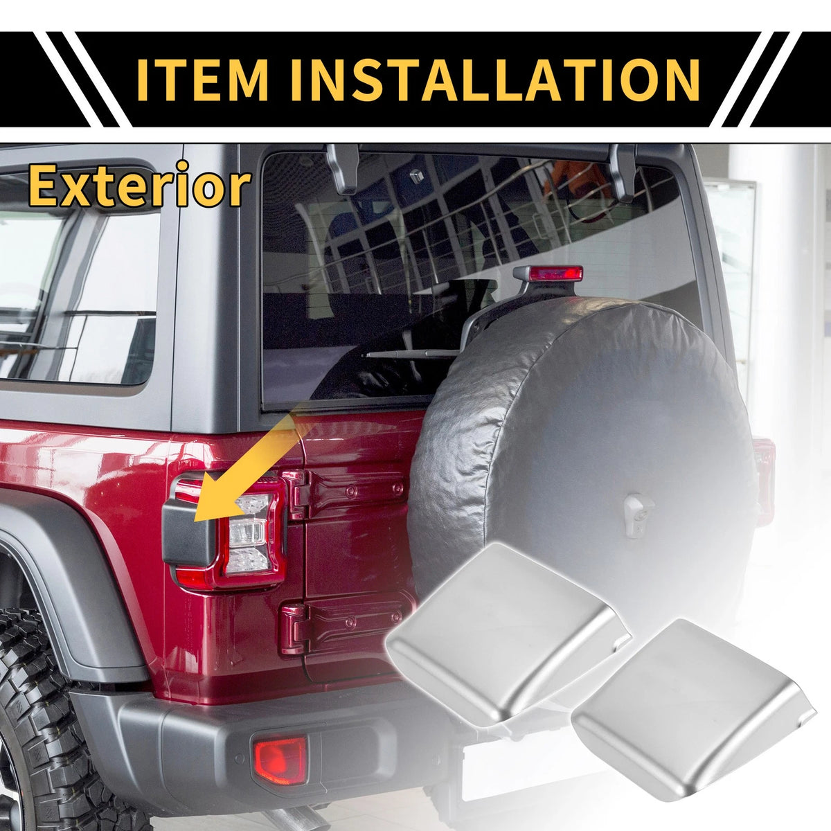 Tail Light Cover Trim for Jeep Wrangler JL JLU 2018-2024 Silver Tone