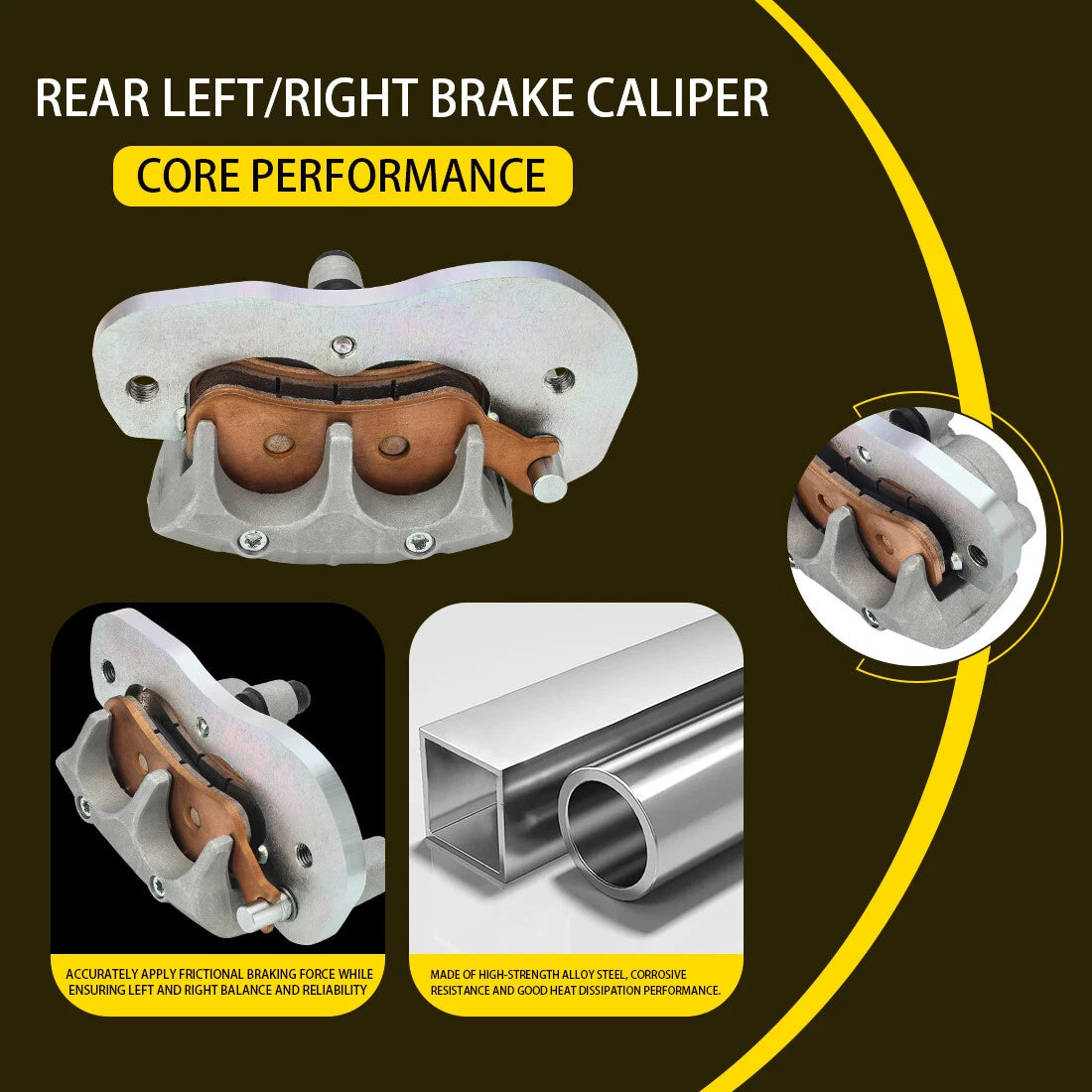 Rear Brake Calipers & Pads for Can-Am Maverick Trail/Sport (2018–2023)