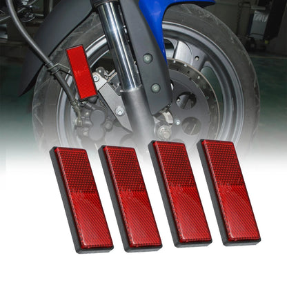 4pcs M5x0.8 Red Universal Screw Mount Round Warning Reflector for Motorcycle
