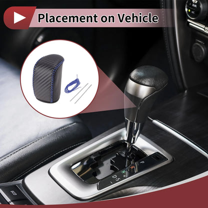Gear Shift Knob Cover for Dodge Journey (2011-2020) Black Blue
