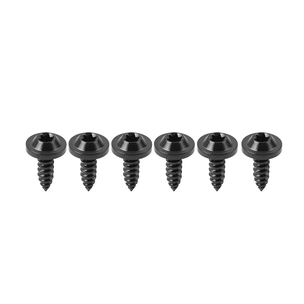 6 x Black Titanium M5x15mm Torx Head Self Tapping Screws for Fastening