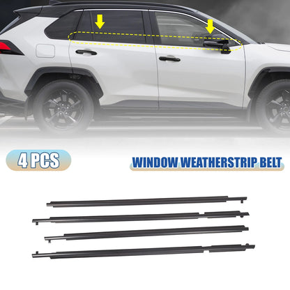 4 Pcs Window Seal Weatherstrip Trim for Toyota RAV4 (2009-2012)