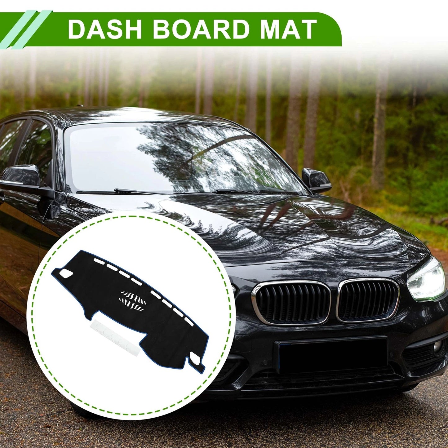 Dashboard Cover Mat for BMW X3 2011-2017 Sun Protector Pad Black Blue