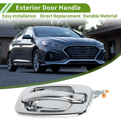 Exterior Door Handle for Chevrolet & GMC Models Silver Tone Rear Left