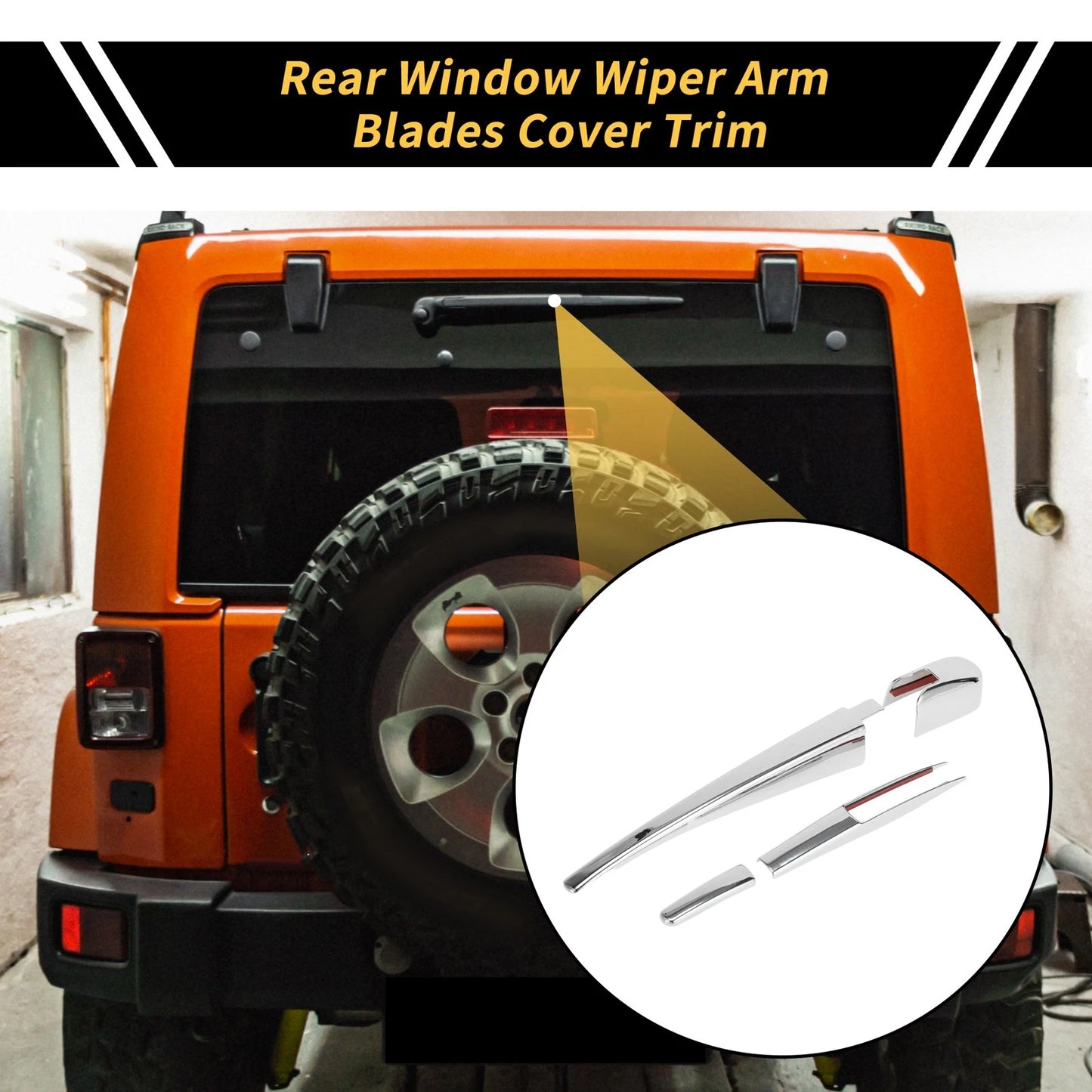 Rear Window Wiper Arm Blades Cover for Jeep Wrangler JL JLU (2018-2023)