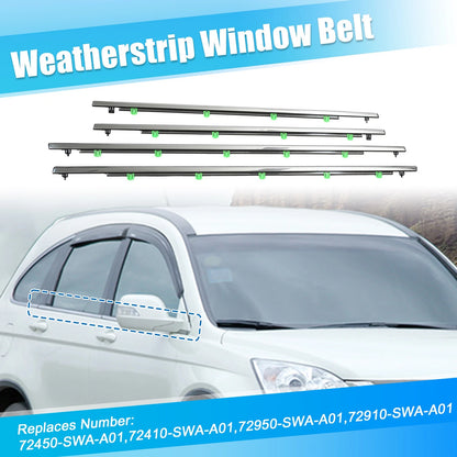 4pcs Weatherstrip Window Trim Seal for Honda CR-V (2007-2011)