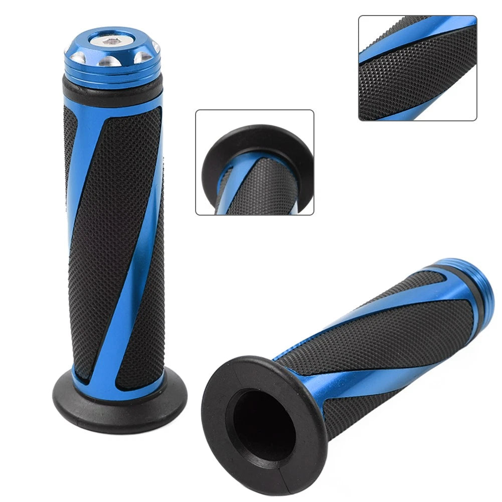 7/8" Rubber Hand Grips for Yamaha ATV Pit Dirt Bike (2010-2023) Blue