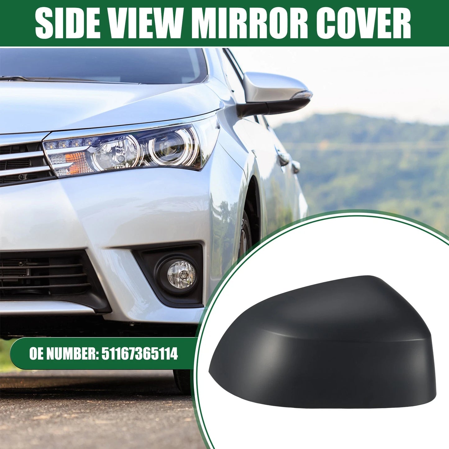 Right Rearview Side Mirror Cover for BMW X3 (2015-2017) Deep Gray