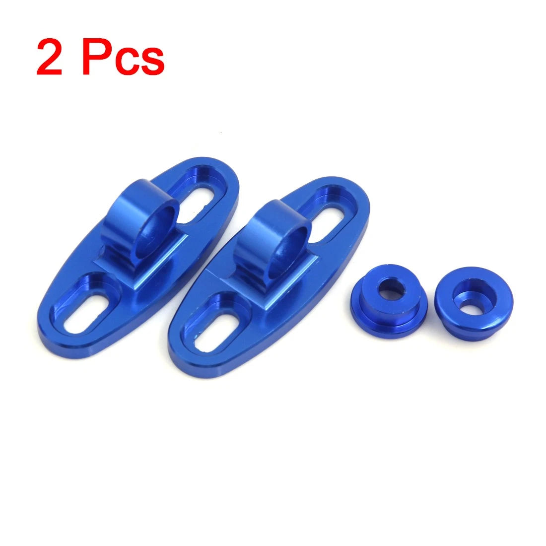 2 x Blue CNC Aluminum Rearview Mirror Fairing Adapters Holder for Motorcycle