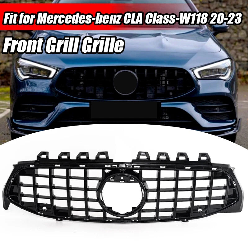 Grille Front Gloss Black for Mercedes C118 W118 CLA250 CLA200 (2020-2023)