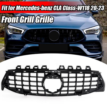 Grille Front Gloss Black for Mercedes C118 W118 CLA250 CLA200 (2020-2023)