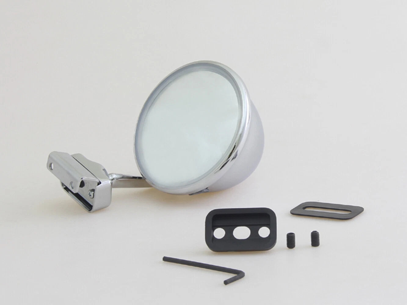 4" Chrome Convex Door Mirrors for Fender Pair