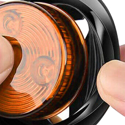 2" Round Amber LED Light for Trailer Side Marker Clearance Grommet (All Years)