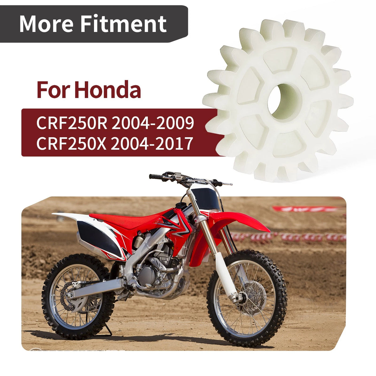 Oil Pump Driven Gear 18T for Honda CRF250R/CRF250X 2004-2017