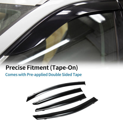 Window Deflectors for Ford Focus Sedan 2019 Side Window Vent Visors Black Set