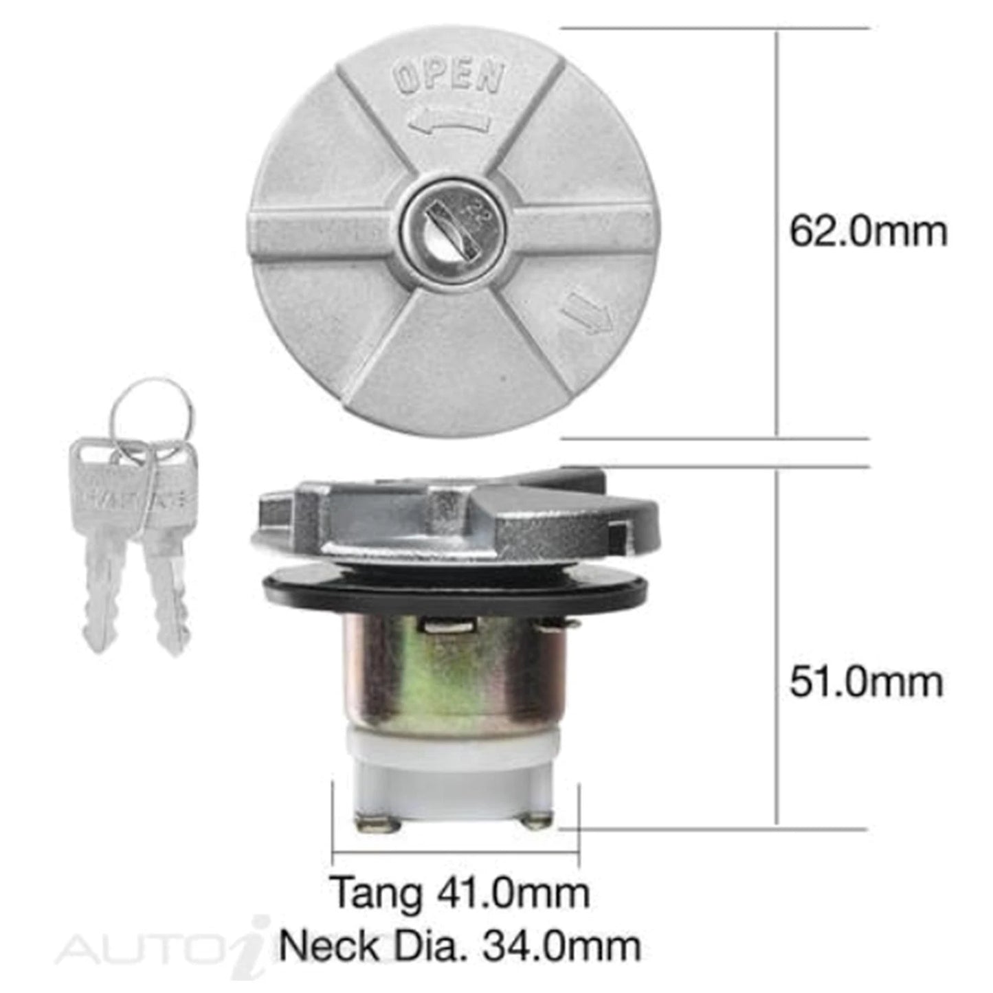 Metal Bayonet Locking Fuel Cap for Hilux LN106 LN111 LN86 (1991–1999)
