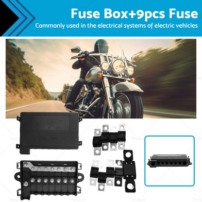 7 Way Multi Fuse Block Box Holder + 9 x 12-32V Fuses for Car Auto