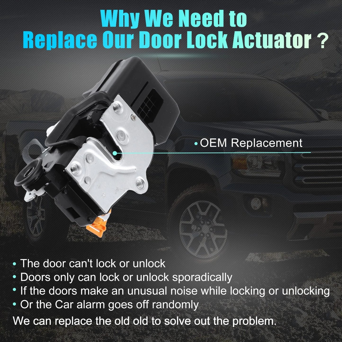Power Door Lock Actuator Motor Rear Right for Buick Lucerne (2006–2011)
