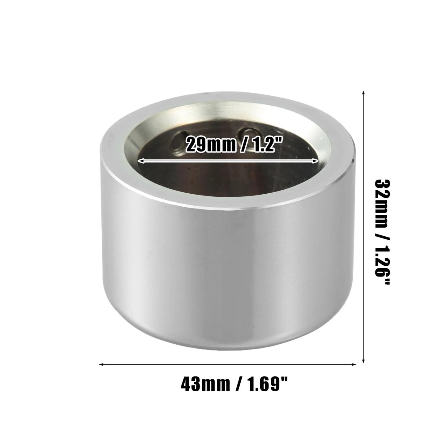 1 Pair 29mm Chrome Front Axle Cover for Harley Aluminum Alloy Silver Tone