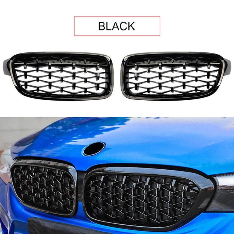 Diamond Kidney Grille for BMW F30 F31 320i 328i 335i (2012-2018) Gloss Black