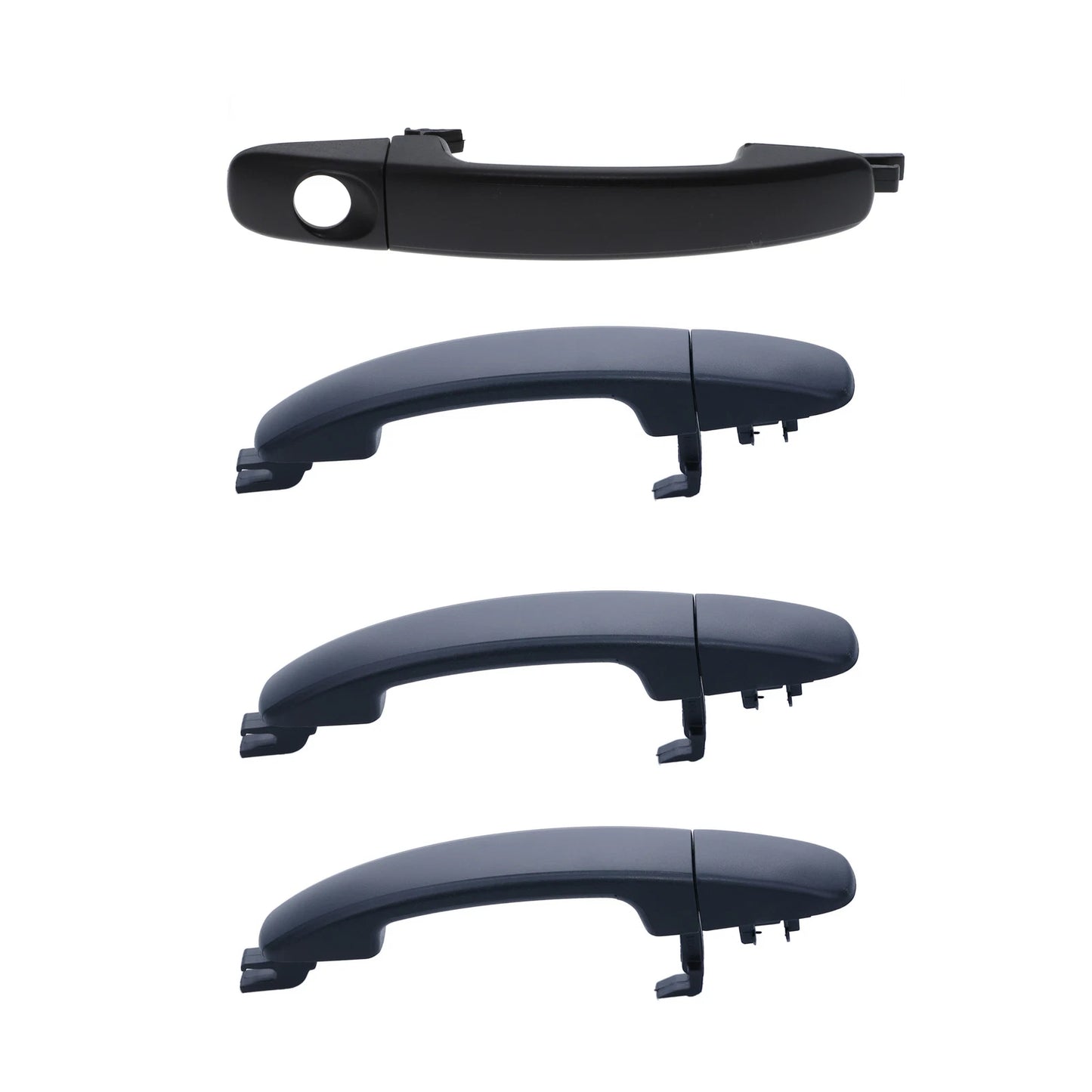 4 x Front + Rear Black Outer Door Handle for Ford Ranger (2011–2022)