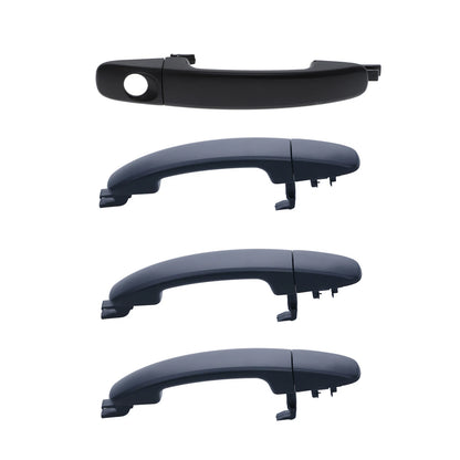 4 x Front + Rear Black Outer Door Handle for Ford Ranger (2011–2022)