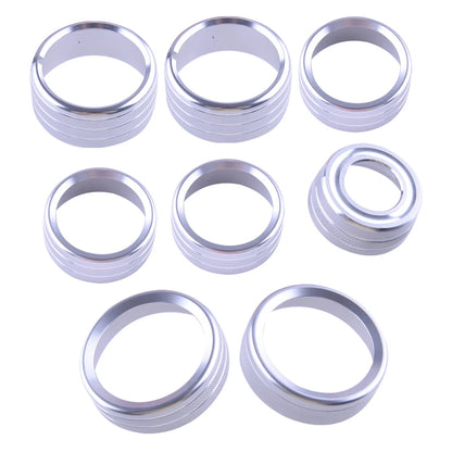8x Central Control Switch Knob Trim for Chevrolet Silverado (2014-2018)