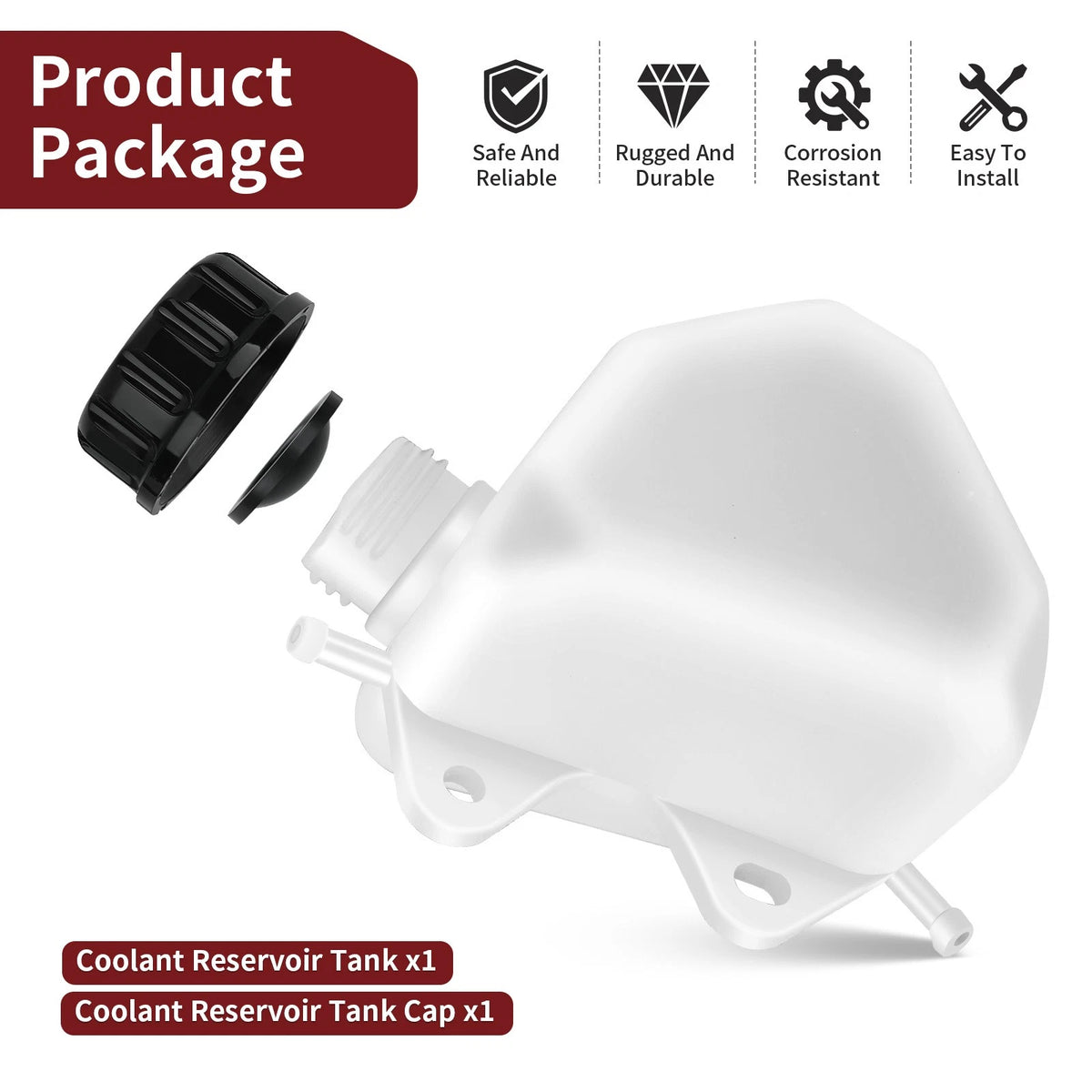 Coolant Reservoir Tank w Cap for Kawasaki KLX250S (2006–2007)