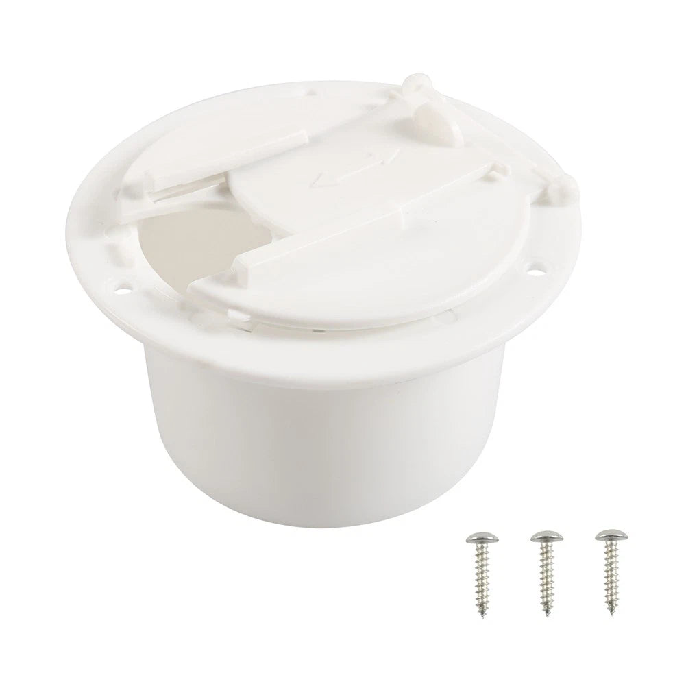 Round Electric Power Cord Cable Hatch Cover for RV Camper Trailer