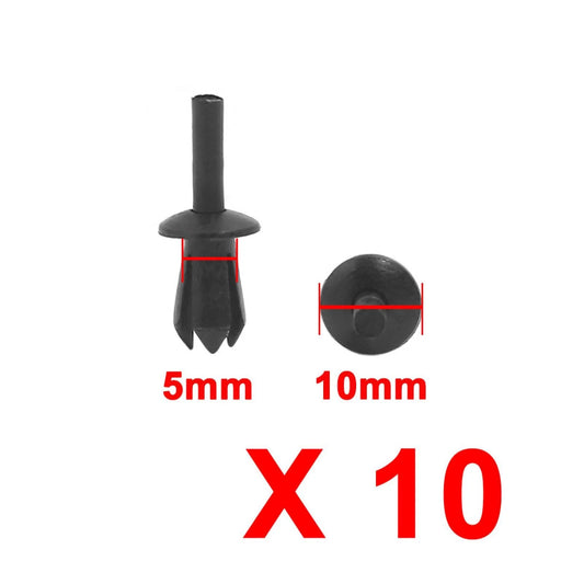 10pcs 5mm Rivet Engine Lining Trim Fastener Panel Retainer Clips for BMW