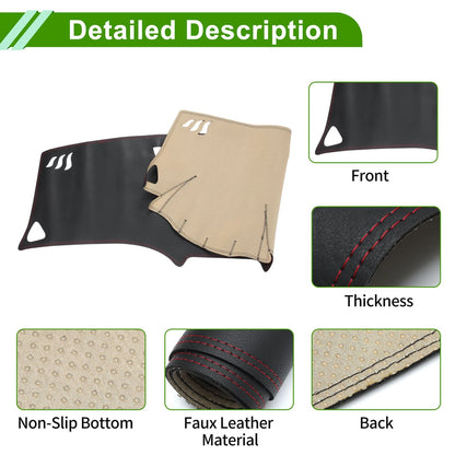 Dashboard Cover for Chevrolet Equinox (2018-2019) Dash Mat Carpet Black Red