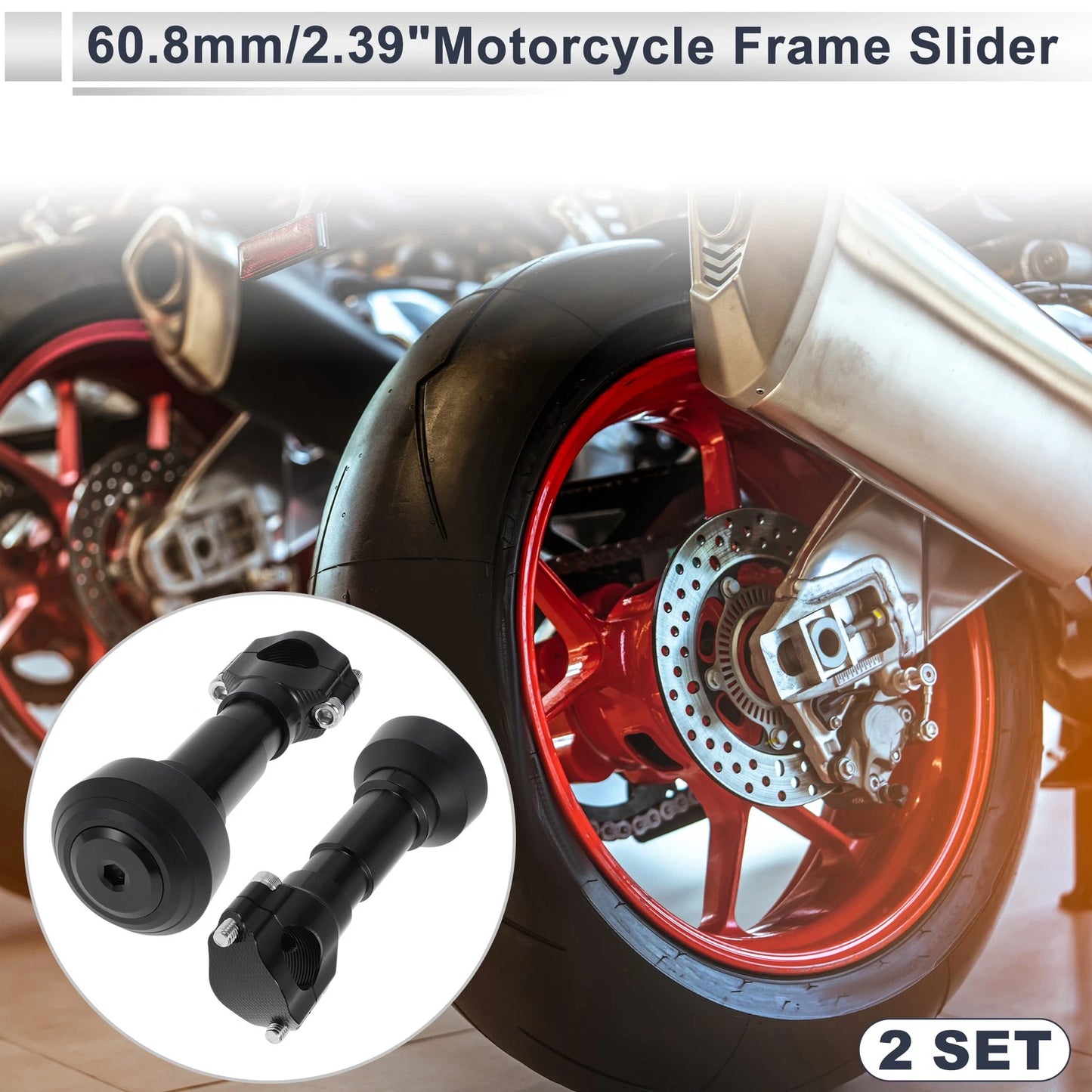 Slider Frame / 0.87-1.1 / Aluminum Alloy Plastic Motorcycle for All Bikes Black