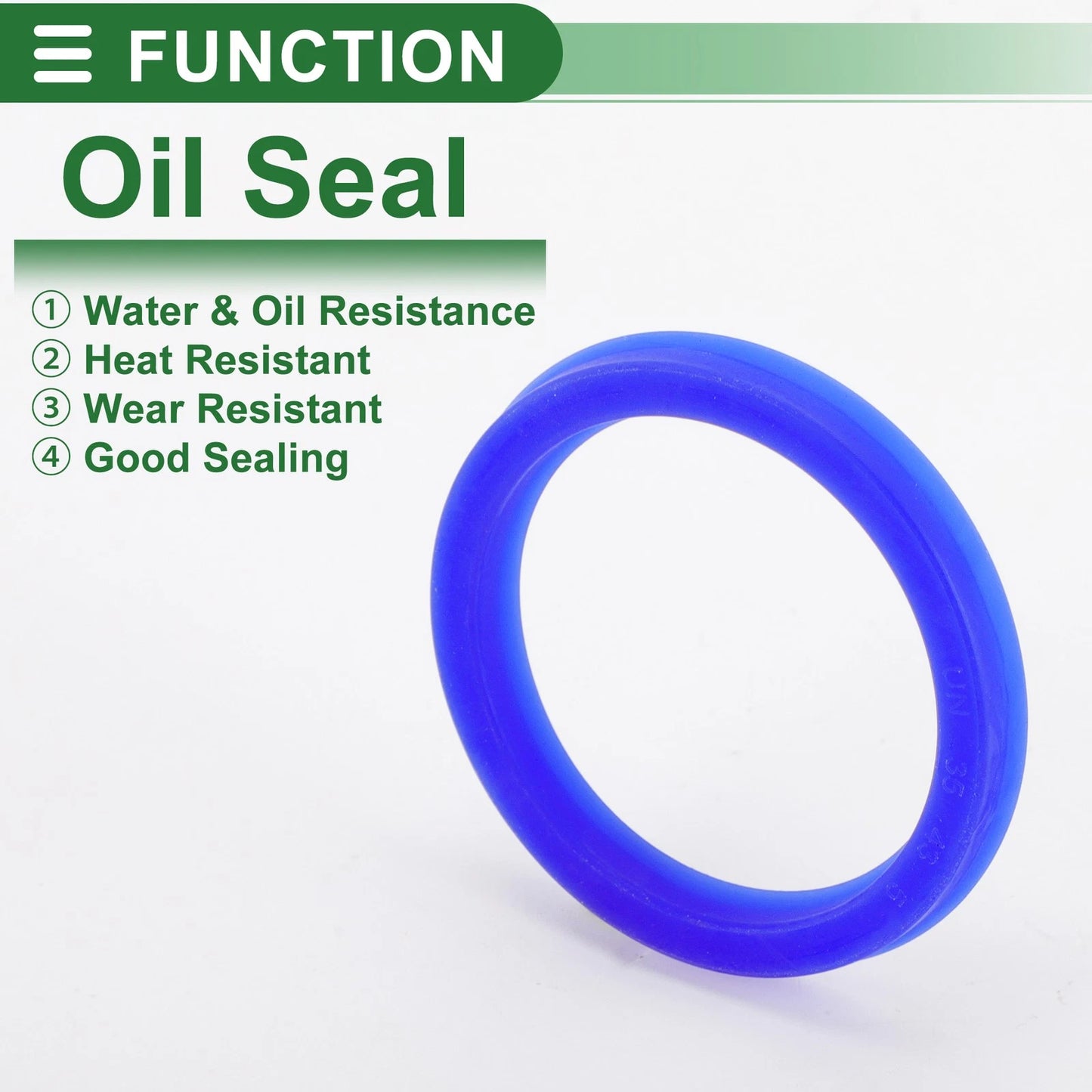 Oil Seal 35x43x5mm 5 Pcs TPU Blue Seal Ring Rotary Shaft for Make Model