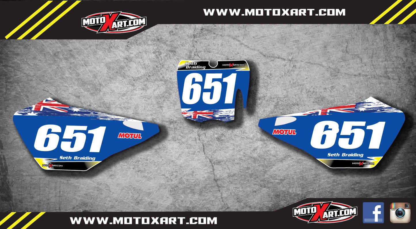 Cobra CX 65 Custom Number Plates 2007-2015 Aussie Pride Stickers Decals