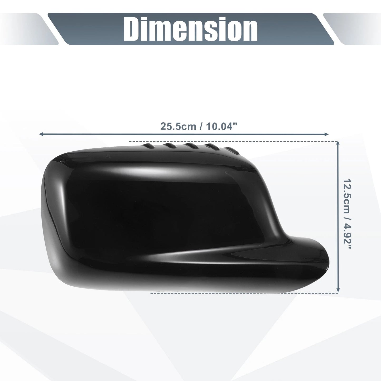 Right Side Mirror Cover Cap Gloss Black for BMW 3 Series E46, 7 Series E65 E66