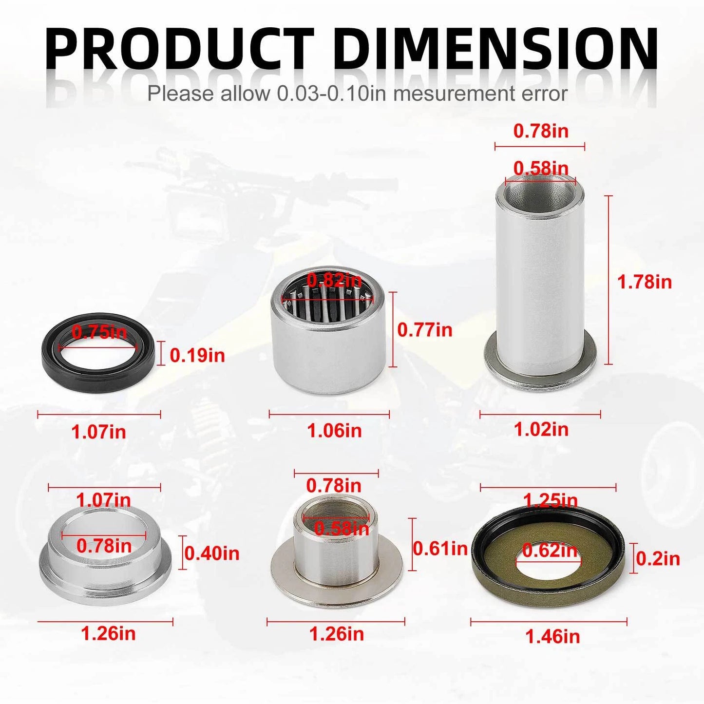 Swing Arm Bearing Seal Kit for Suzuki LT250R 2x4 QuadRacer 250 (1985-1992)