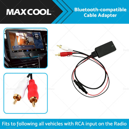 12V Bluetooth AUX Receiver Module with 2RCA Cable for Car Audio Stereo