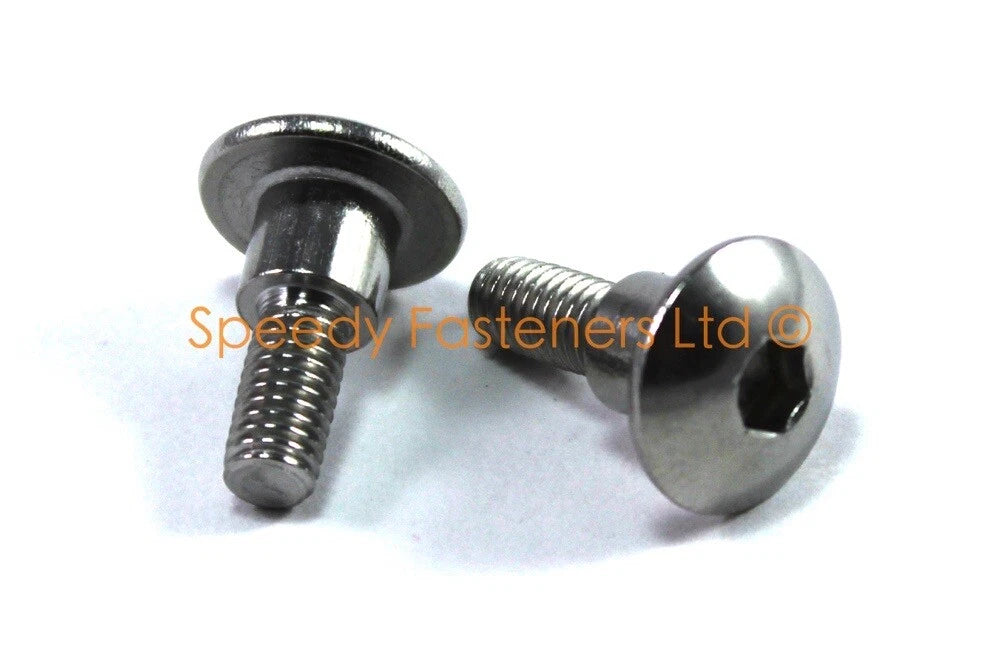 2 x M5 Stainless Fork Head Bolts 6mm Shoulder for Suzuki GSX-R