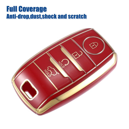 TPU 4 Button Car Remote Key Fob Case Cover for Kia Optima (2011-2015)
