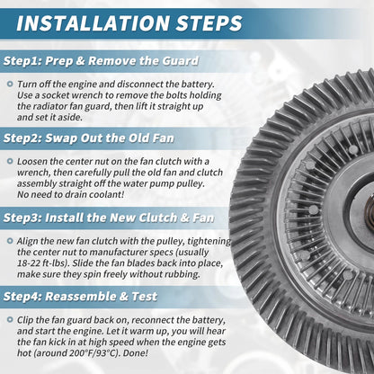 Engine Cooling Fan Clutch for Jeep Cherokee (1994-2000)
