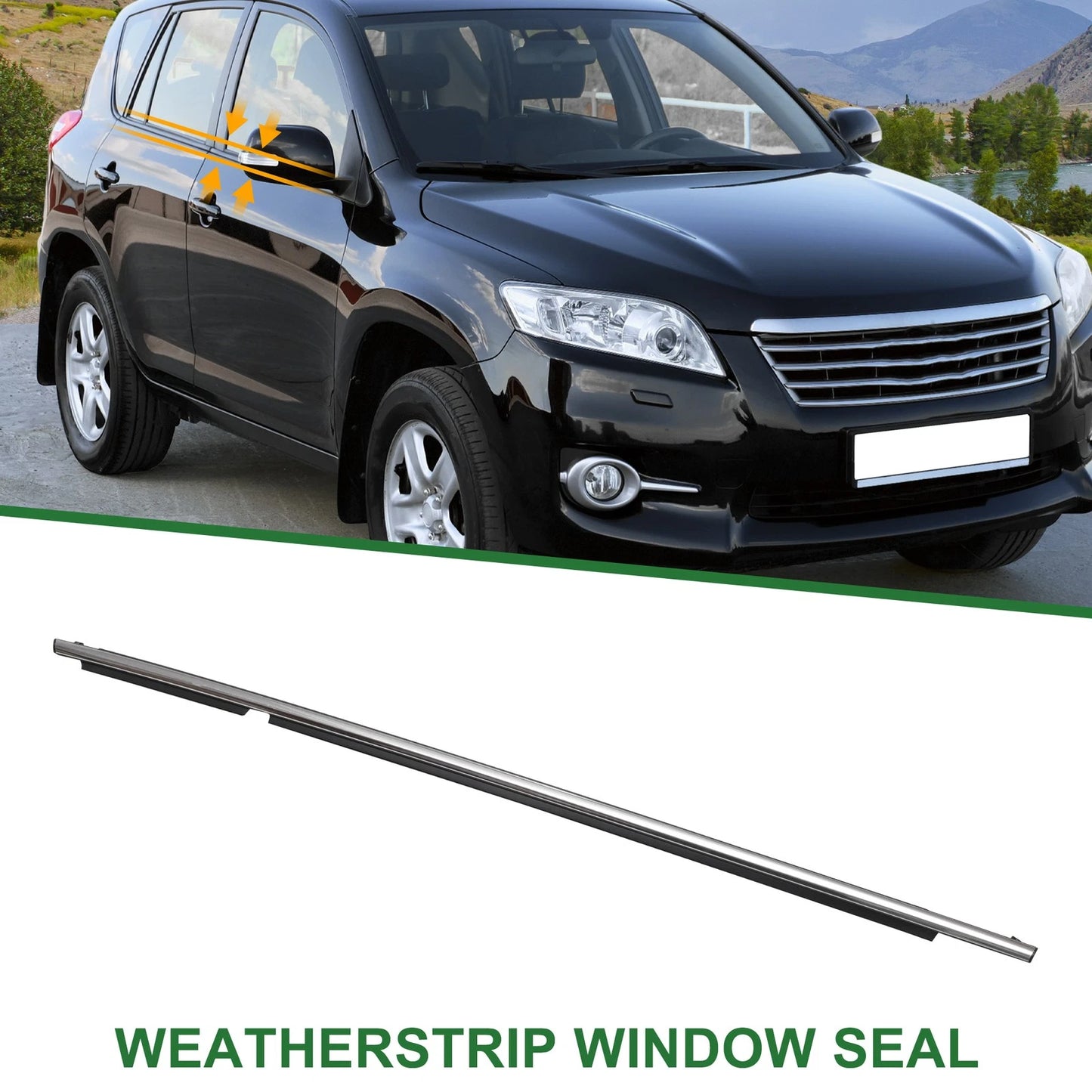 1x Rear Left Weatherstrip Window Seal for Toyota Rav4 (2013–2018)