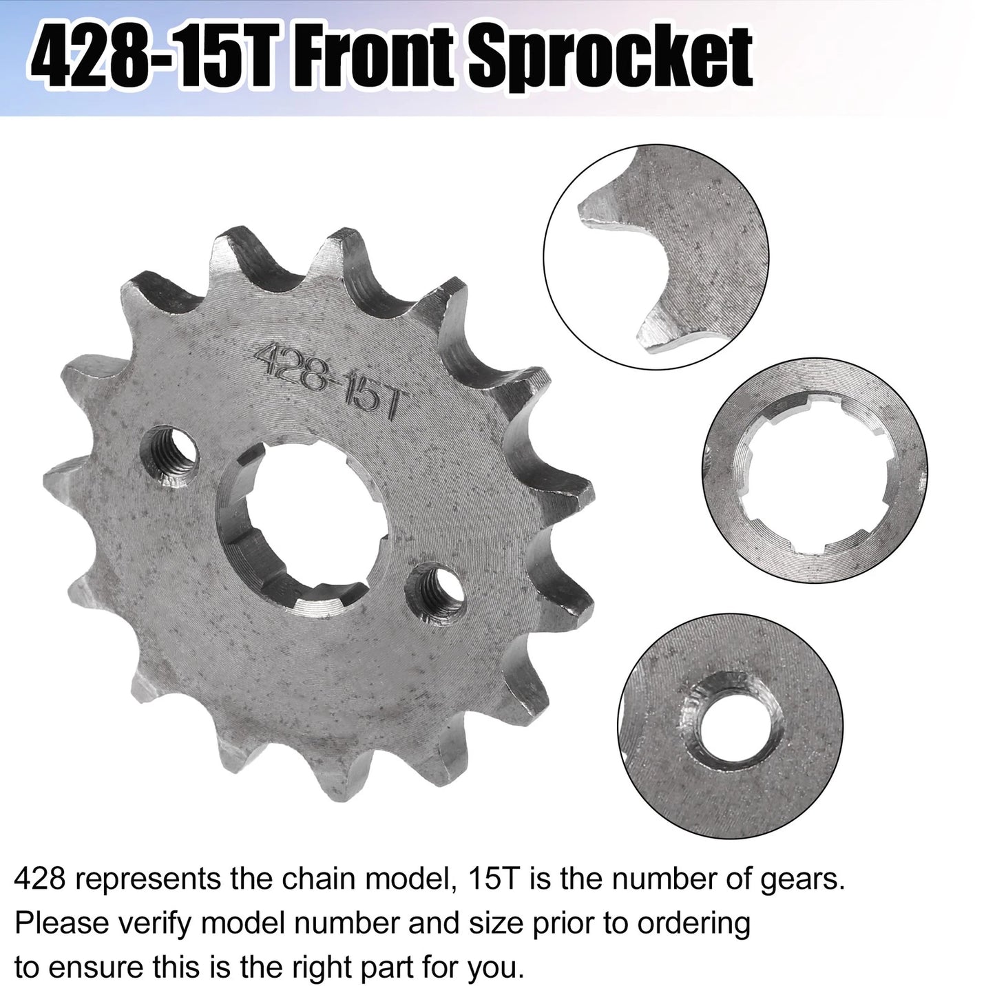 15T 20mm Front Engine Sprocket for Dirt Bike Mini Bike