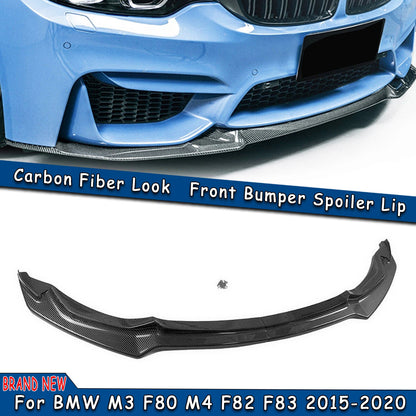 Front Bumper Spoiler for 2015-2020 BMW F80 M3 F82 F83 M4 (2015-2020)