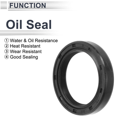 Oil Seal 28x38x7mm Nitrile Rubber Black 5 Pcs