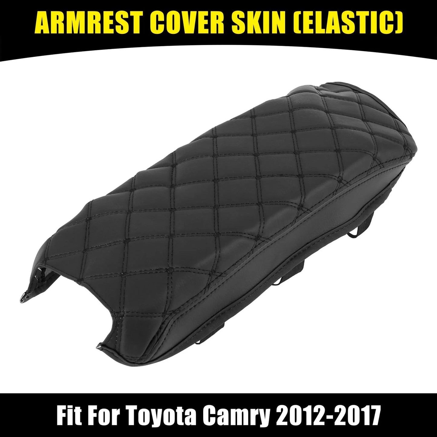 Car Center Console Lid Armrest Cover for Toyota Camry (2012-2017) Black