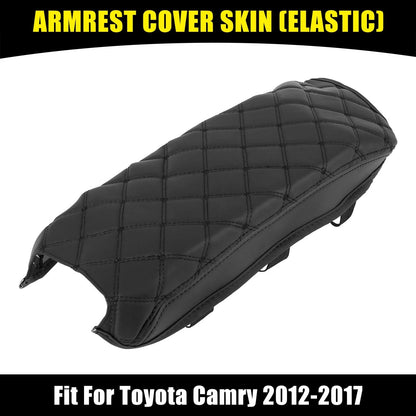 Car Center Console Lid Armrest Cover for Toyota Camry (2012-2017) Black