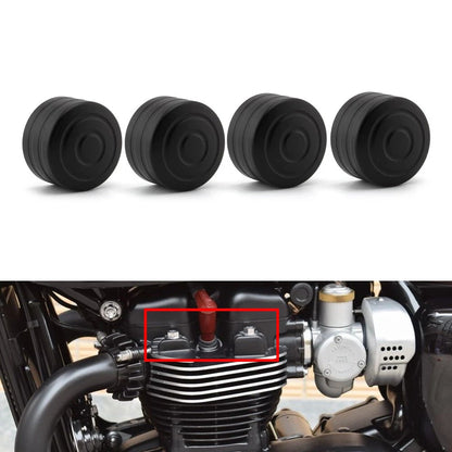 4 x Billet Black Head Bolt Cover Caps for Triumph T120 Thruxton (2016-2023)