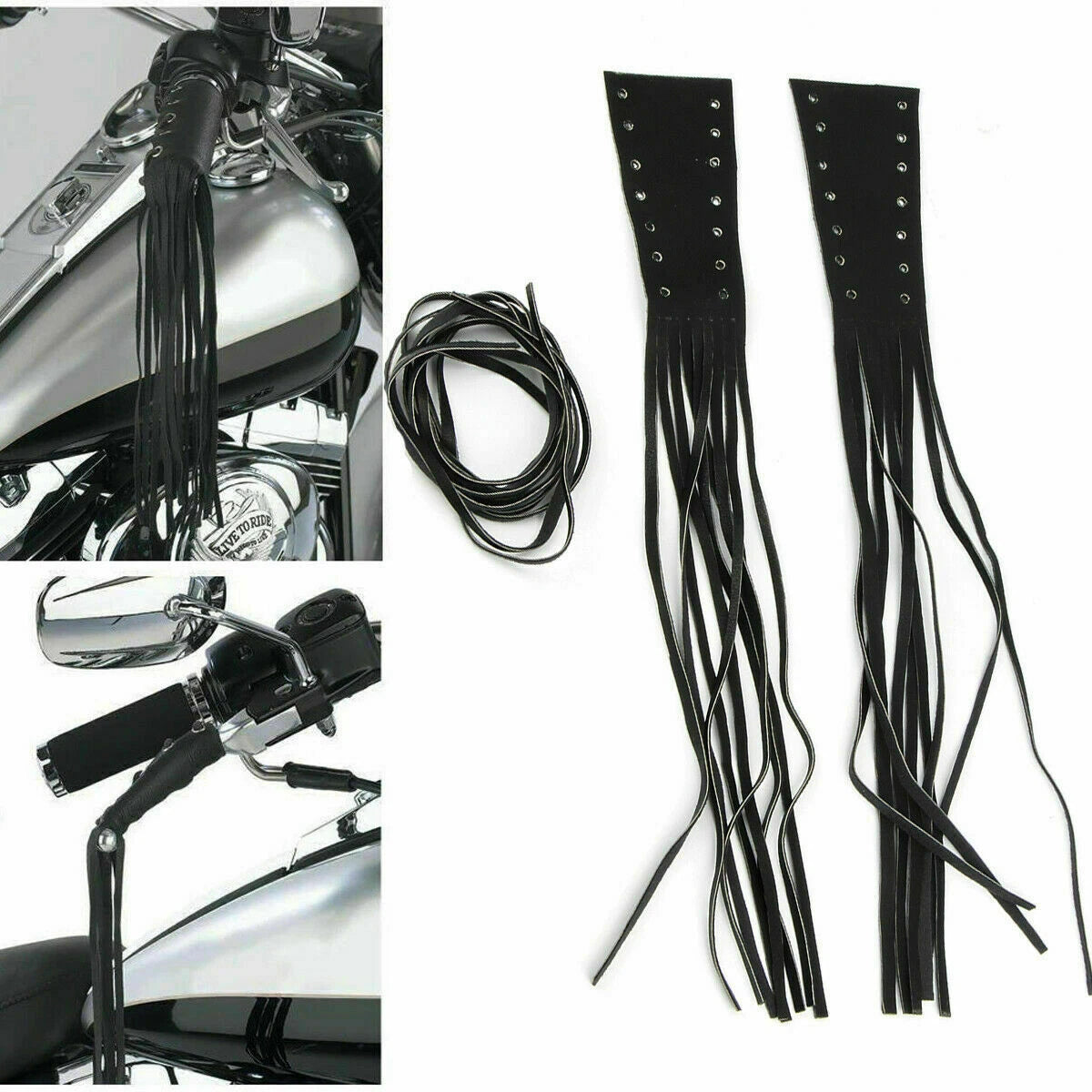 12" Leather Motorcycle Brake Lever Covers for Biker (Fits Various Models)